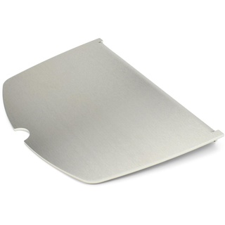 Edelstahl Grillplatte | Plancha passend für Weber Q100/1000 - ersetzt eine Grillrosthälfte - extra massiv
