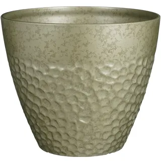 Mica Decorations Bravo Topf rund grau gehammert - h32,5xd38cm