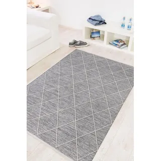 OTTO home Pamplona Handwebteppich 70 x 140 cm Grau