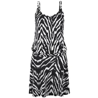 beachtime by lascana Strandkleid Schwarz/Weiß 40
