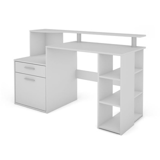 byLIVING Schreibtisch Louis, Breite 140 cm, in weiß, mit viel Stauraum