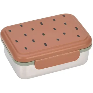 Lässig Brotdose Kinder - Edelstahl Lunchbox, Happy Prints caramel