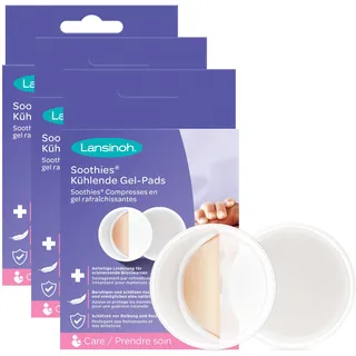 Lansinoh Soothies Kühlende Hydrogel Pads - 6 Stück - beruhigen und schützen schmerzende, rissige & wunde Brustwarzen - fördern natürliche Heilung – bis zu 72 Stunden wiederverwendbar