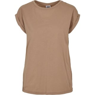URBAN CLASSICS Kurzarmshirt Urban Classics Damen Ladies Extended Shoulder Tee (1-tlg) beige 3XL