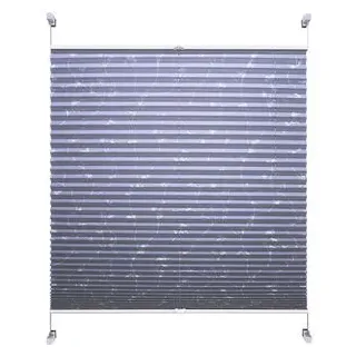 Liedeco Plissee Ranke, Klemmfix, grau, 60 x 210 cm, ohne Bohren, zum Klemmen