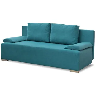 bonni Schlafsofa Ecco Plus, Sofa mit Bettkasten und Schlaffunktionn, Klappsofa, Schlafcouch, Bettsofa, Couch vom Hersteller, Couchgarnitur, Sofagarnitur (türkis)