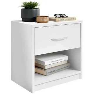 Die Möbelfundgrube Nachtschrank Pepe 39 x 28 x 41 cm Weiß