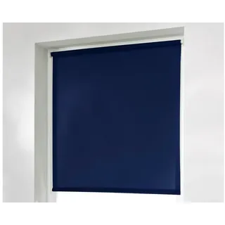 K-HOME Seitenzugrollo Thermo Klemmfix-Rollo 80 x 150 cm blau