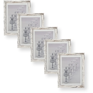 12er Bilderrahmen-Set Silber Barock Antik 10x15 13x18 15x20 und 20x30 cm