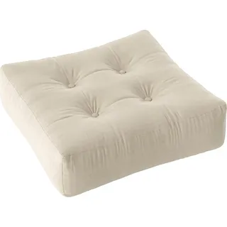 Karup More Pouf Baumwolle 70 x 22 x 70 cm Beige