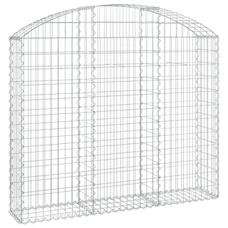 vidaXL Gabione mit Hochbogen 150 x 30 x 140 cm