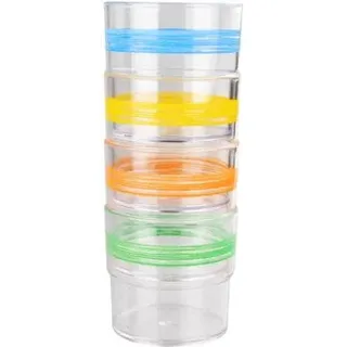 WACA Trinkglas, SAN, bunt, 230ml, 4er Set