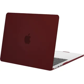MOSISO Kompatibel mit MacBook Air 13 Zoll Hülle M5 M4 M3 M2 2026 2025-2022, Kunststoff Hartschale Schutzhülle für Mac Book Air 13,6 Zoll Hülle A3449 A3240 A3113 A2681, Burgunder