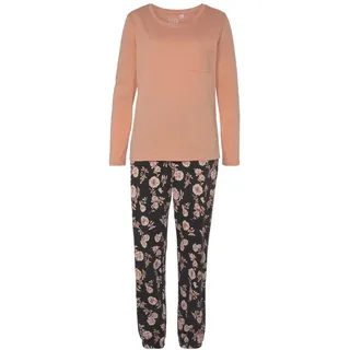 VIVANCE DREAMS Damen Pyjama schwarz-gemustert Gr.40/42