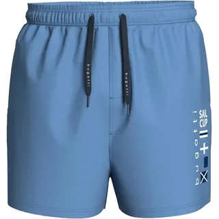 Bugatti Badehose mit Markenprägung an den Kordeln blau XL