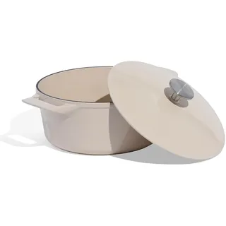 Made In Cookware – Dutch Oven 5,2 l – Leinen – Emailliertes Gusseisen – Außergewöhnliche Wärmespeicherung und Haltbarkeit – Professionelles Kochgeschirr