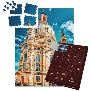 puzzleYOU: Puzzle-Adventskalender | „Die Frauenkirche in Dresden, Deutschland“ – aus der Puzzle-Kollektion Dresden, Deutsche Städte
