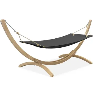 konsimo® CORRELO Hängematte mit Gestell 200 x 100 cm Grau