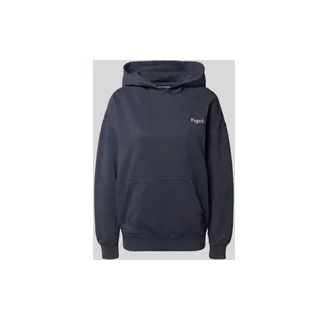 Oversized Hoodie mit Label-Stitching Modell 'MARIALVA', Blau, XS