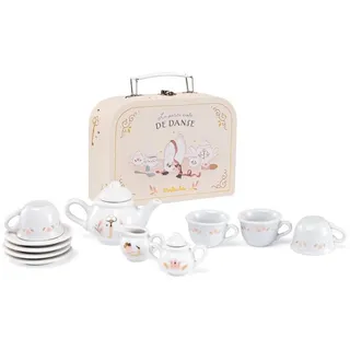 Moulin Roty Teeservice Tee-Service Ecole de danse im Koffer Porzellan Teeparty Teatime Kinder