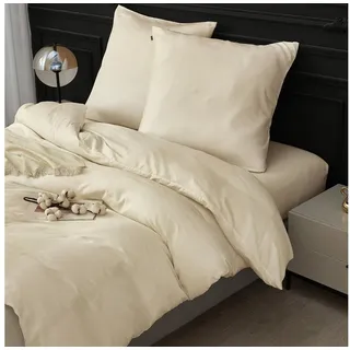 duvetnova SOULFUL Gestreift Baumwolle Grau/Hellgrau 155 x 220 cm + 80 x 80 cm