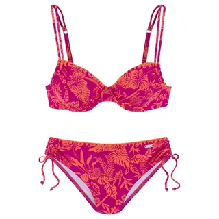 VENICE BEACH Bügel-Bikini Damen orange-pink bedruckt Gr.36 Cup E