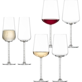 Zwiesel Bordeaux Weißwein Champagner Gläser Journey, Weingläser, Transparent