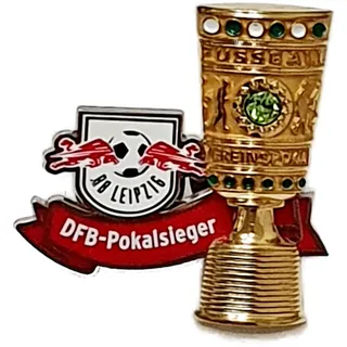 RB Leipzig Anstecker - Pokalsieger - Pin RBL Button - Plus Lesezeichen Wir lieben Fußball - Einheitsgröße
