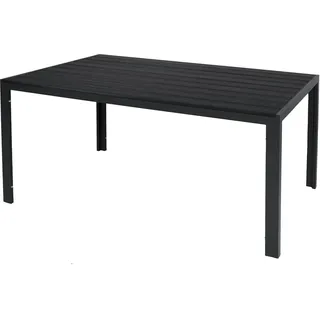 Mojawo Gartentisch 180 x 90 x 74 cm Anthrazit/Schwarz