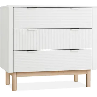 Konsimo® Wickelkommode, Weiß, Holz, 101x91x53 cm, Babymöbel, Wickelkommoden & Zubehör, Wickelkommoden