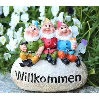 LB H&F Lilienburg Dekofigur Dekofigur Gartenzwerg Zwerg Garten lustig witzig Wichtel (Frühling Ostern Eingang Tür Fenster Türstein Willkommen Schild Stein Dekostein Willkommensstein Türstein Türdeko Dekozwerg Mitbringsel Osterdeko Herbstdeko Weihnachtsdeko Terrasse PVC Camping Gnom Kobold Gartenfigur Gartendeko Ostern Frühling Gartenparty Garten Party Balkon Figur Statue Skulptur Campingplatz Gartenwichtel draußenn außen Gartendekoration Geschenk Mitbringsel, Wohnwagen wetterfest frostsicher Deko modern