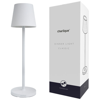 LED-Akku-Tischlampe Dinner Light classic weiß – Energieeffizienzklasse G
