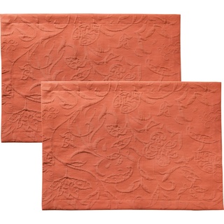 Platzset, Tischset "Cordoba" 2er-Pack, PICHLER, (2-St), bügelfrei Uni orange