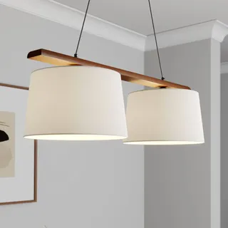 Hängelampe Sweden Lamkur, dimmbar, Holz dunkel, für Wohn- / Esszimmer, Holz, Pendelleuchte - 90 cm - cm - cm