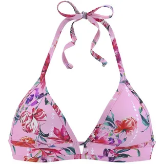 SUNSEEKER Triangel-Bikini-Top Damen rosa-bedruckt Gr.42 Cup C/D