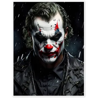 Posterlounge Dark Joker Poster | 50 x 70 cm von nobelart Schwarz Wandbilder Wanddeko
