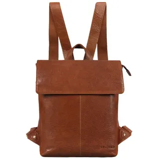 STILORD Notebook-Rucksack "Charlie" Vintage Lederrucksack Braun Damen Herren 13,3 Zoll Echtleder braun