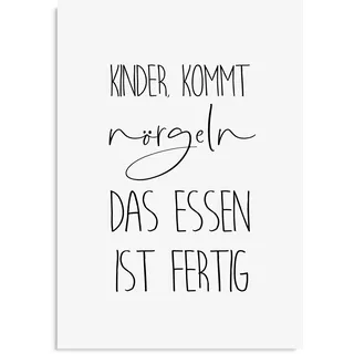 Nastami Sprüche Poster für die Küche Wandbild Küche (KOMMT NÖRGELN, DIN A4)