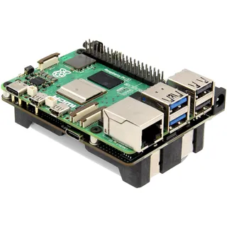 Geekworm X1205 UPS HAT Shield for Raspberry Pi 5, Max 5.1V 6A Output | Wide 9-18V Input, Auto Power On, Safe Shutdown, Power Loss Detection, Require 21700 BAT