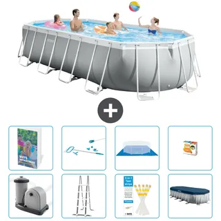 Prism Frame Pool Oval - 610x305x122 Cm - 9-teilig  S647