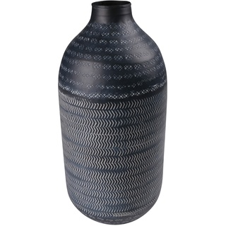Deko-Vase CARISTAS, Schwarz - Metall - H 33 cm