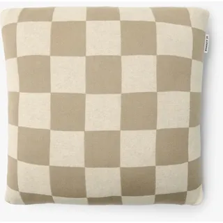 Marc O' Polo Zierkissen Rykki Cushion Farbe Dark Sand Größe 50x50 Schachbrettmuster