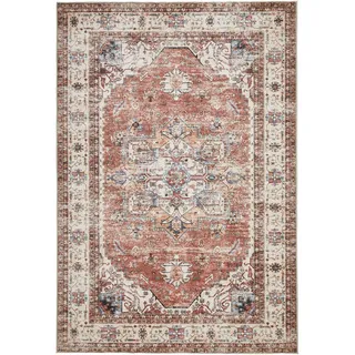 Novel Vintage-Teppich, Mehrfarbig, Beige, Textil, Tier, rechteckig, 130x200 cm, Bsci, Oeko-Tex® Standard 100, für Fußbodenheizung geeignet, waschbar, Teppiche & Böden, Teppiche, Waschbare Teppiche