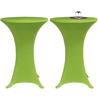 vidaXL Stehtischhusse 2er Set Grün Ø 80 cm