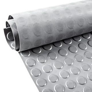 Gummimatte Noppen TPE geruchsarm Grau - Bautenschutzmatte 100 x 70 cm | Geruchsarme Antirutschmatte, zuschneidbar - Bodenschutz für Werkstatt, Garage, Keller, Anhänger, Werkbank & Fitnessraum