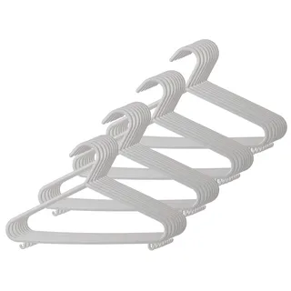 BIECO ArtN 90032152 Baby-Kleiderbügel für Babys aus Kunststoff für die Länge des Schranks 29,5 cm, 32 Stück, grau, schmal, ArtN 90032152