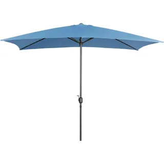 Uniprodo, Sonnenschirm, Sonnenschirm groß Gartenschirm blau rechteckig 200 x 300 cm UV-Schutz 50+