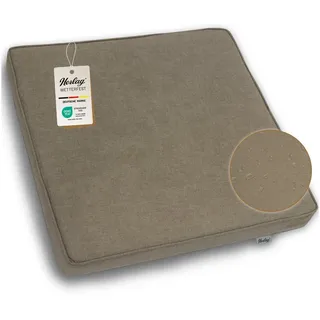 Herlag Stuhlkissen Sunny, Outdoor Loungekissen Gartenlounge Rattanmöbel Wetterfest braun Sitzkissen 60x60cm