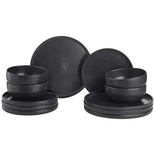 Butlers Dinner-Set CASA NOVA 12-tlg. in Schwarz | Gr.: onesize
