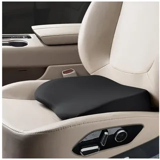 OSTWOLKE Sitzkissen Ergonomisches Autositzkissen aus Memory Foam Keilkissen für Autositze, zur Sitzerhöhung & Haltungssupport, Rutschfeste Unterseite schwarz